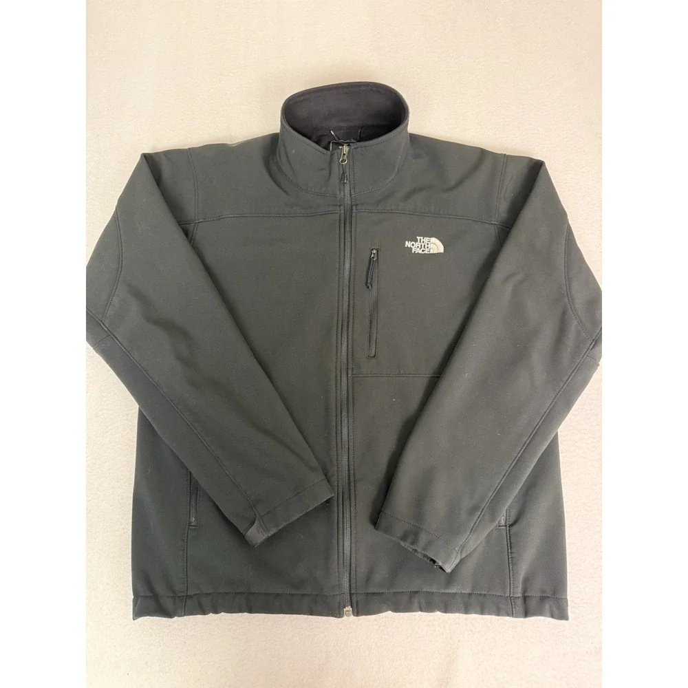 The North Face Apex Bionic Softshell Jacket Men's Large Black‎ Full Zip Windwall